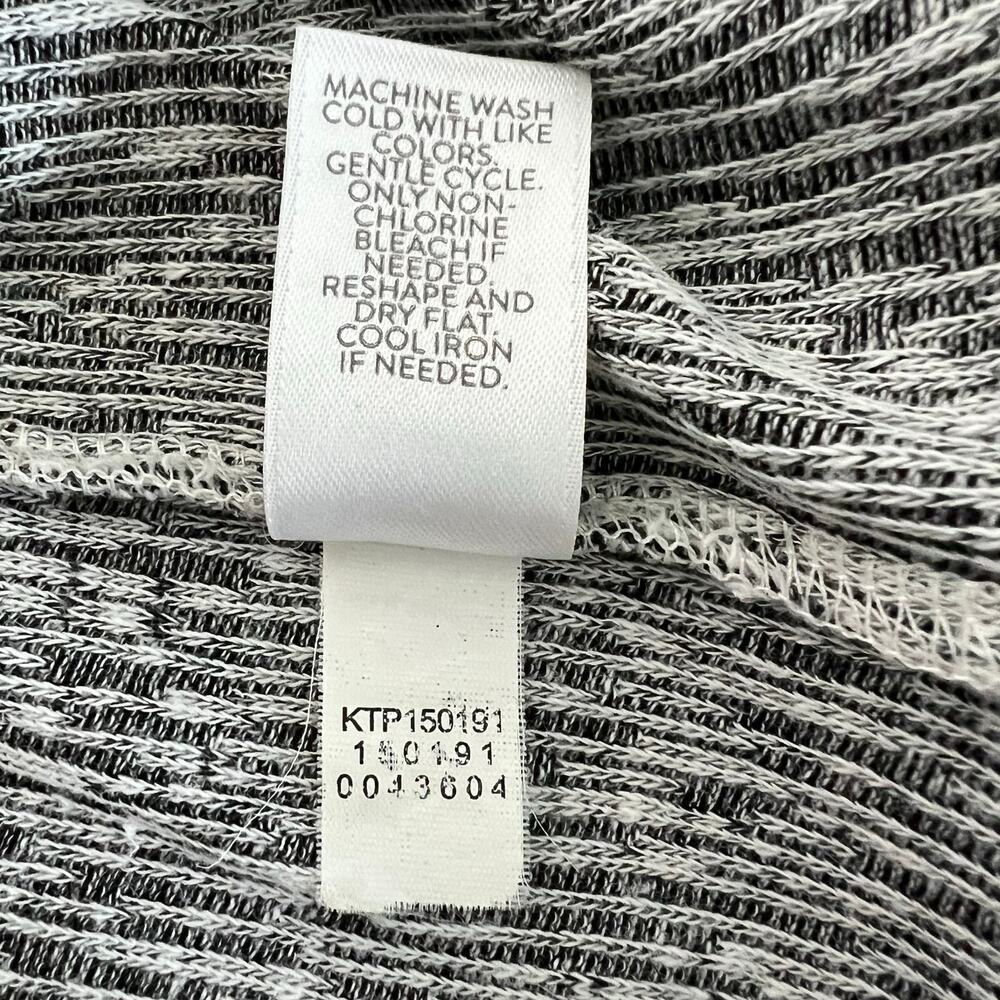 J Jill Pure Jill Tunic Womens Sz M Linen Blend Knit Gray Heather 3/4 Sleeve - Picture 7 of 8
